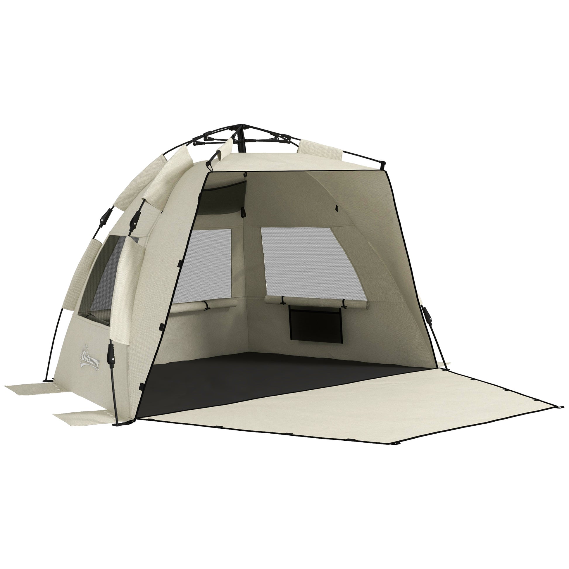 Three-Man UPF15+ Beach Tent, with Extended Floor