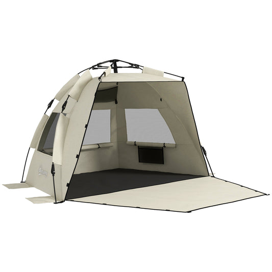 Three-Man UPF15+ Beach Tent, with Extended Floor