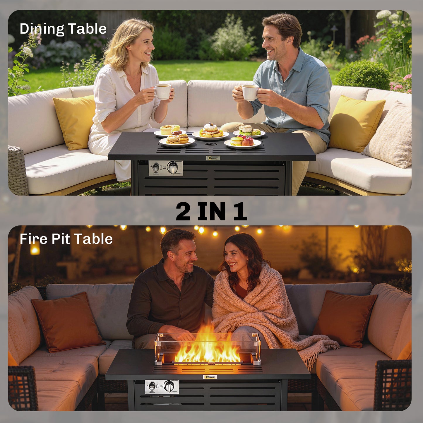 Propane Gas Fire Pit Table