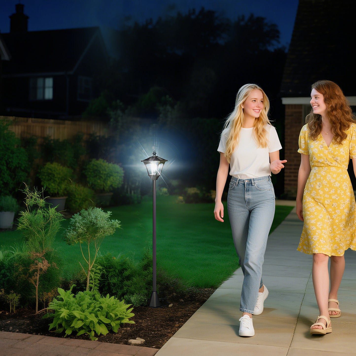1.2m Solar Powered Outdoor Lamp Post