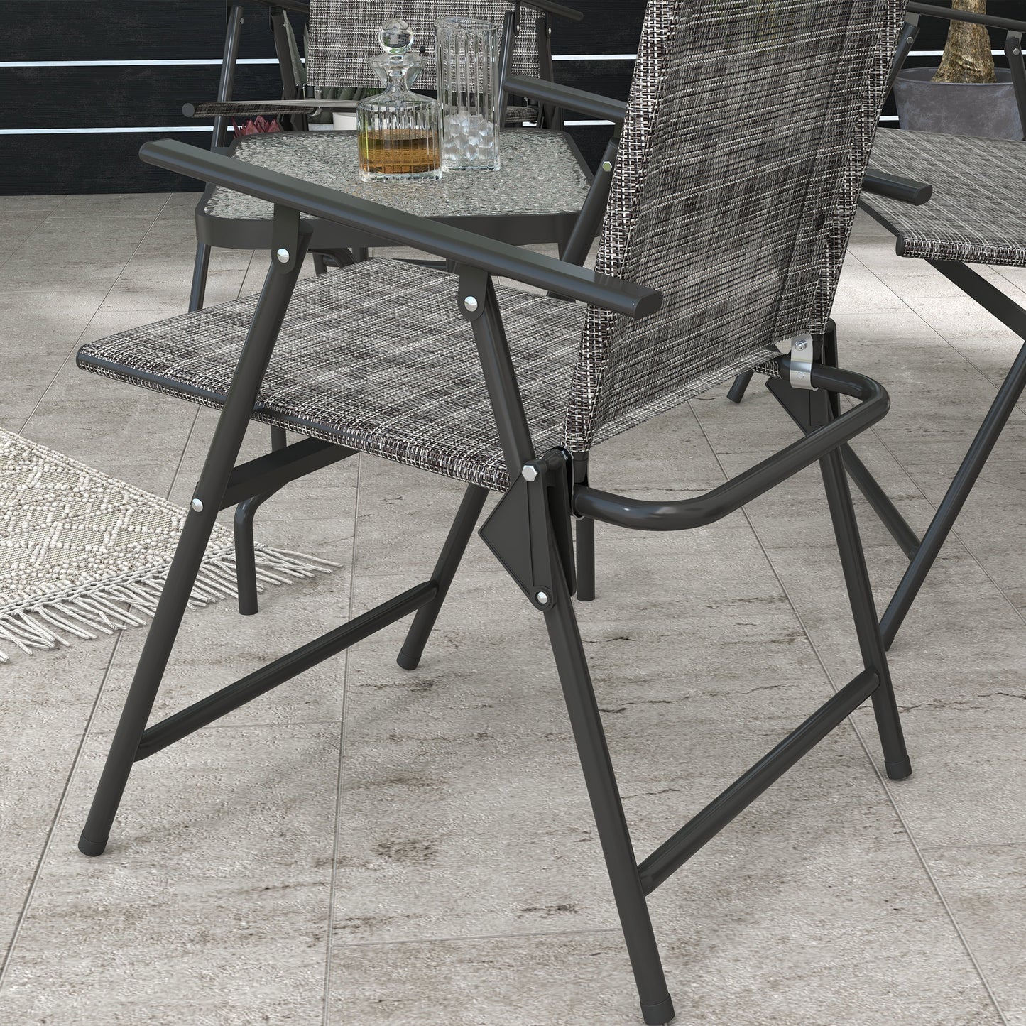 Four-Piece Metal Garden Sofa Set