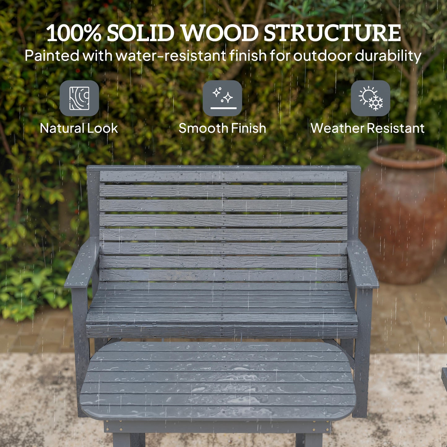 4 Piece Wooden Garden Furniture Set