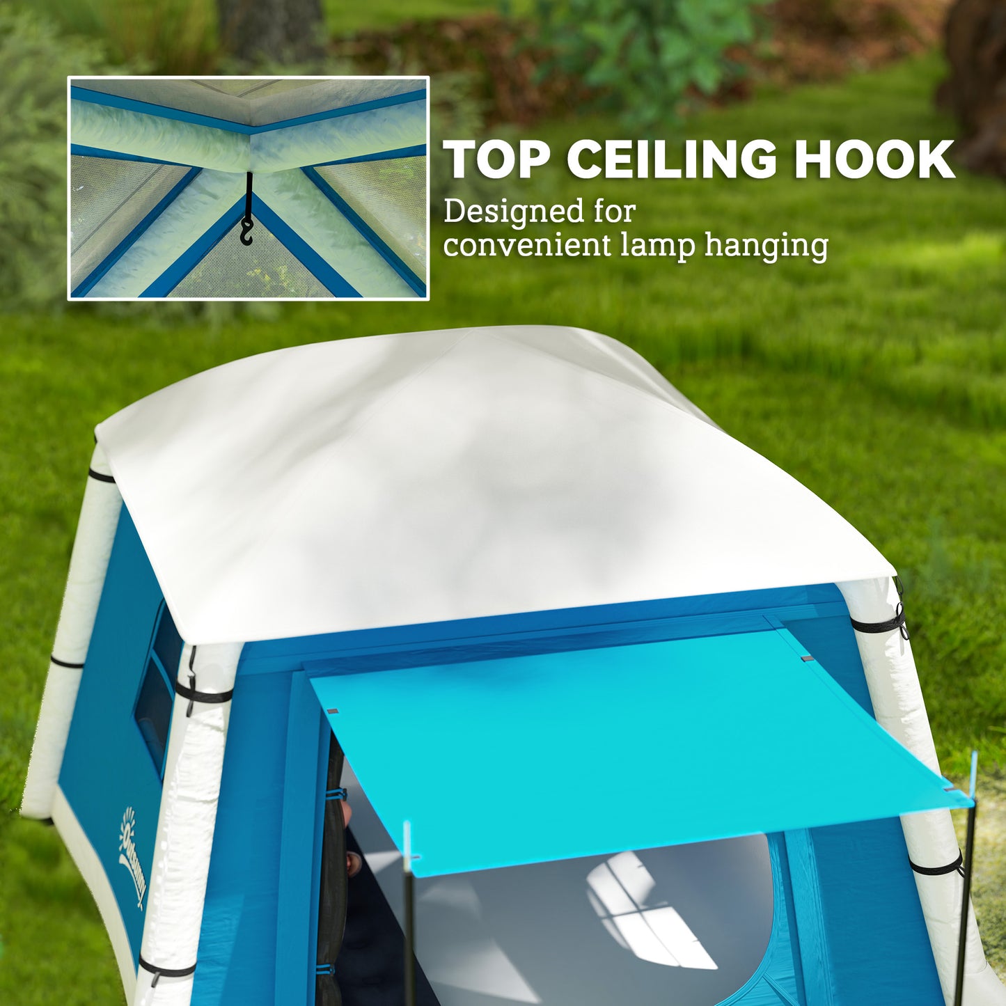 Inflatable Camping Tent w/ Hand Pump