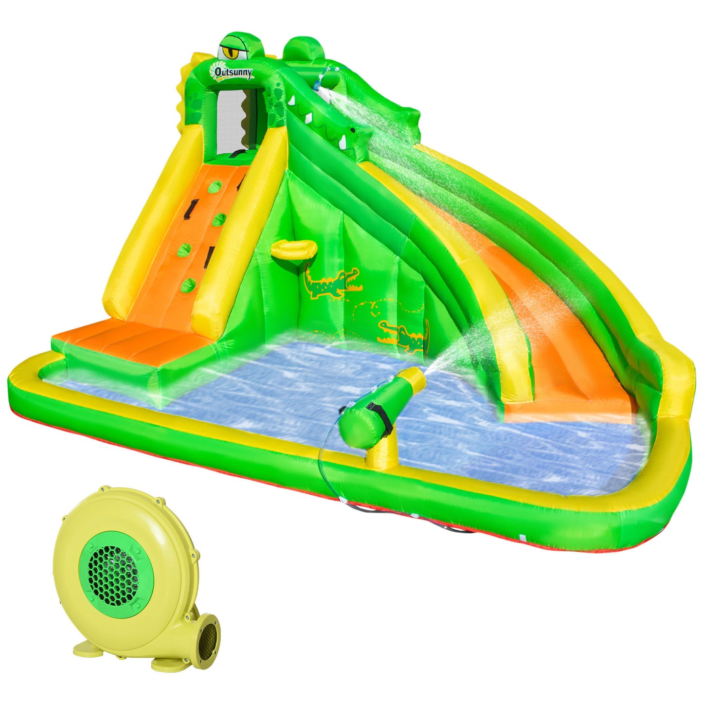 Kids Bouncy Castle, 5 in 1 Large Crocodile Style Inflatable House