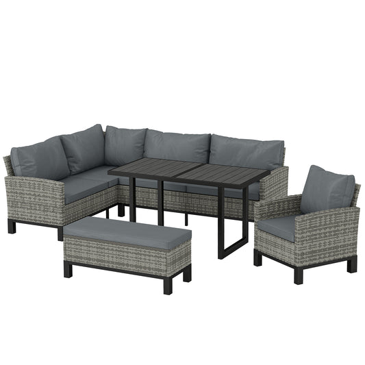 9 Seater Rattan Garden Furniture Corner Sofa Set