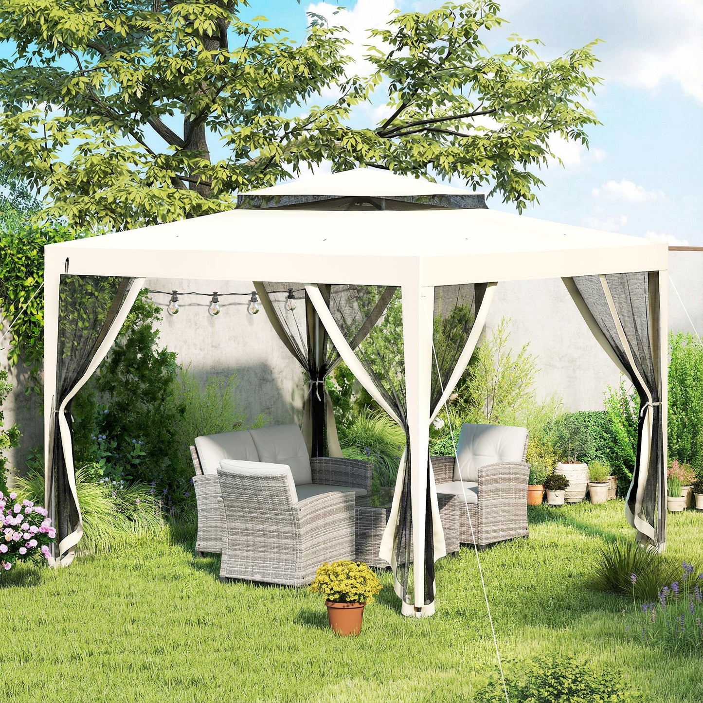 3 x 3 m Gazebo, Netting Party Tent