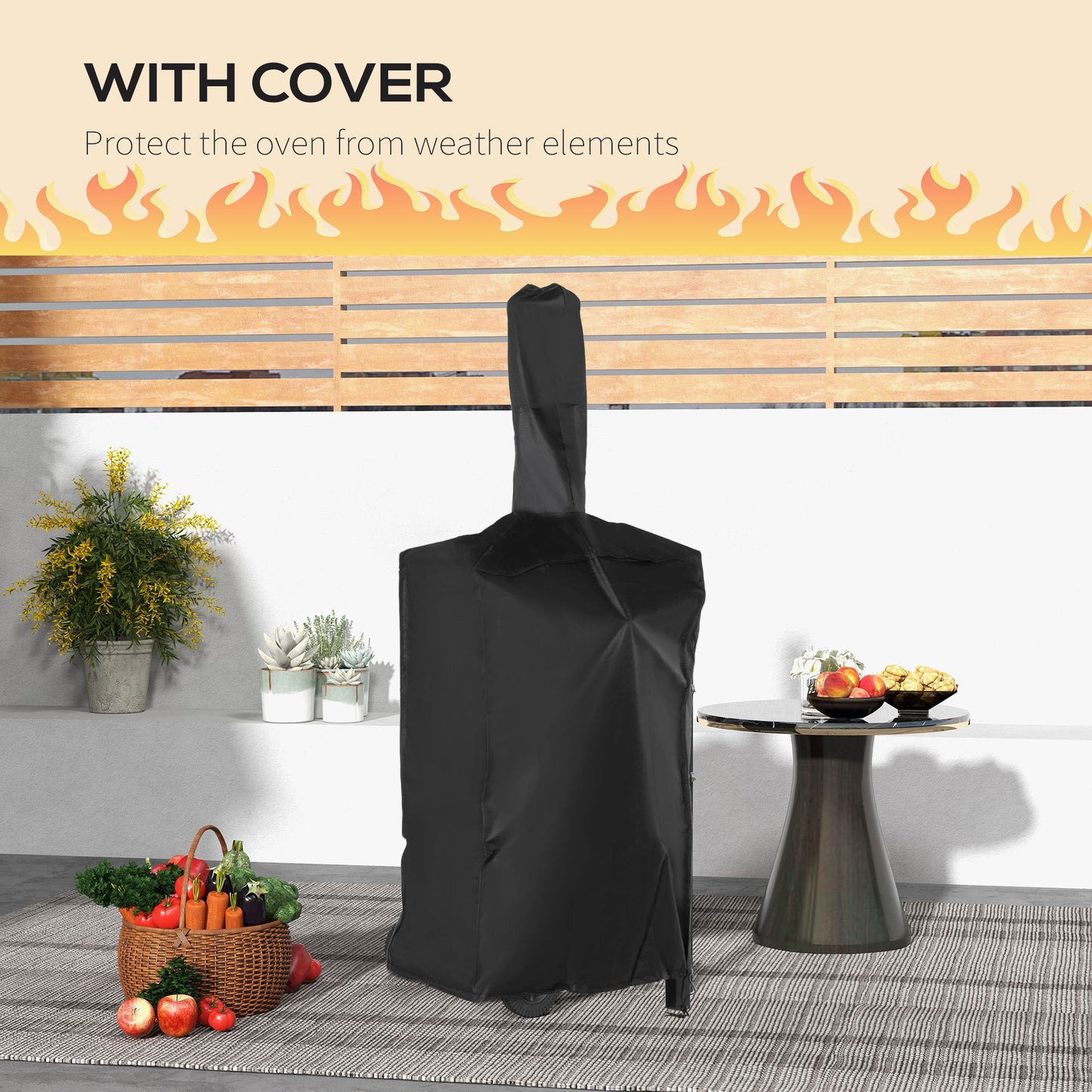 Steel 3-Tier Outdoor Pizza Oven Charcoal BBQ Grill