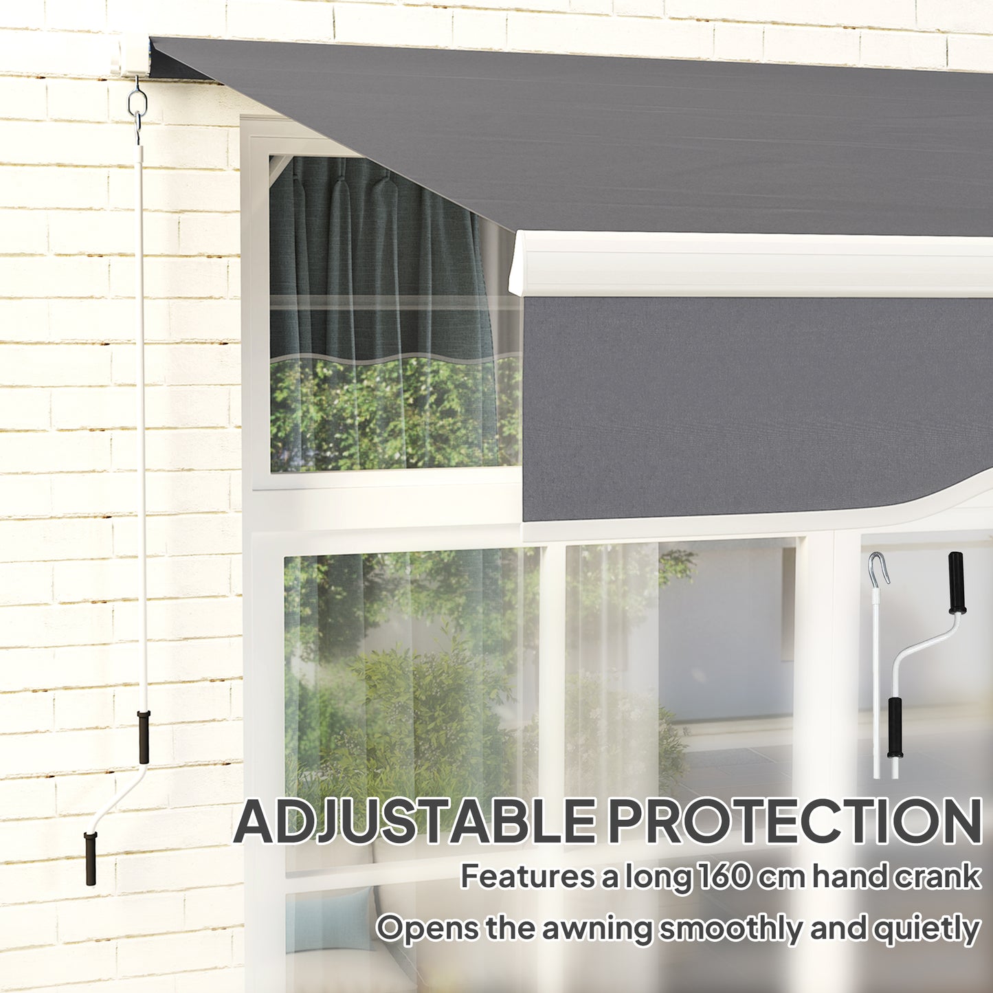 2 x 2.5m Manual Retractable Awning