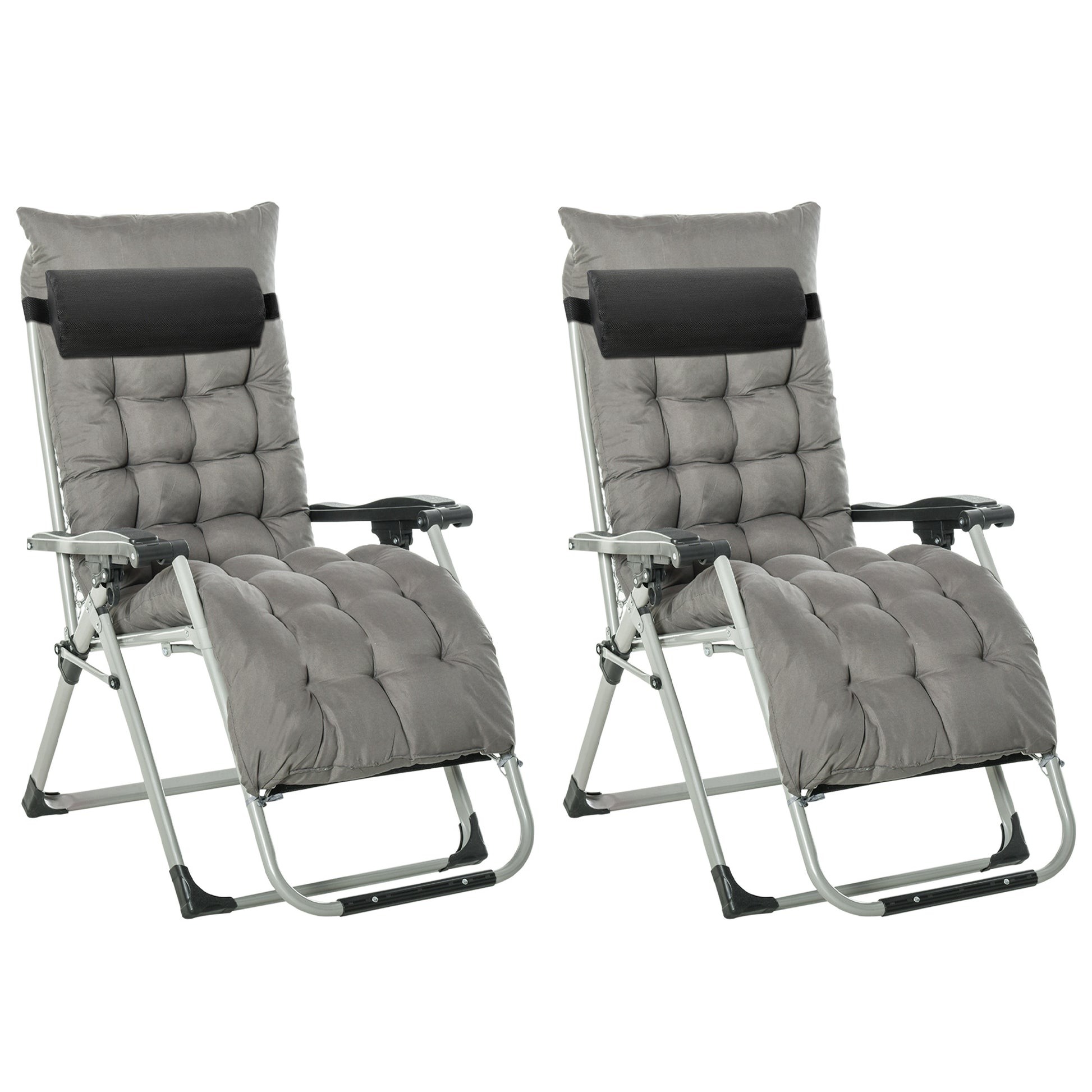 2pc Reclining Zero Gravity Sun Loungers