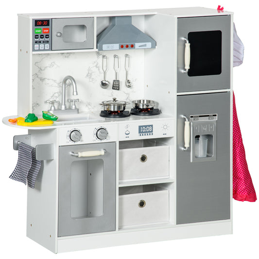 Toy Kitchen with Lights, Sounds, Apron and Chef Hat, Ice Maker