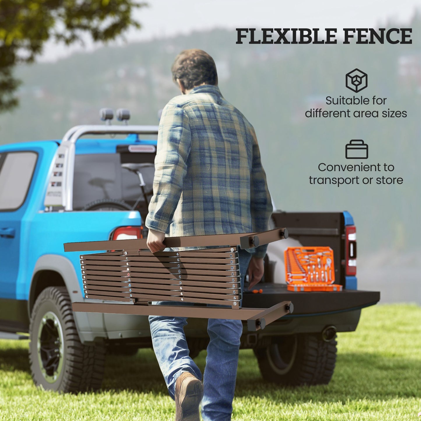 Expanding Trellis Fence, Freestanding Movable Fence