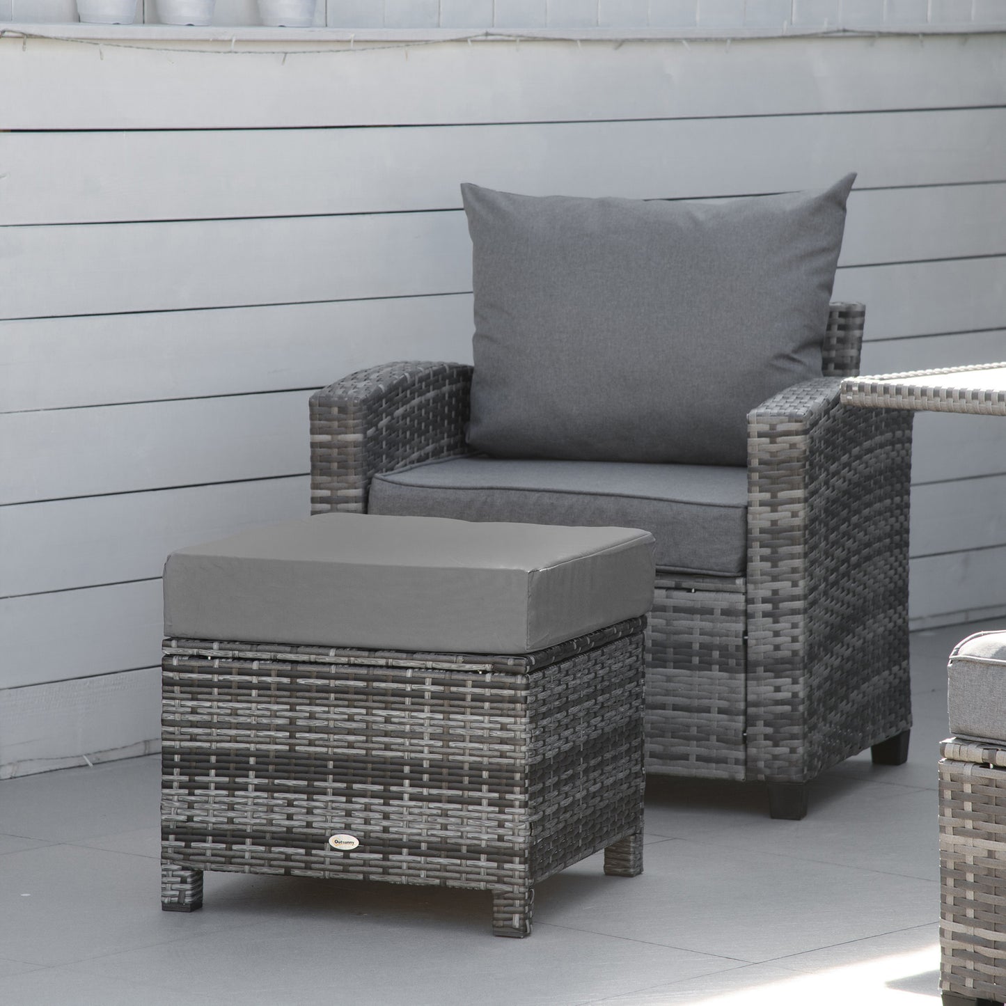 Rattan Footstool Wicker Ottoman