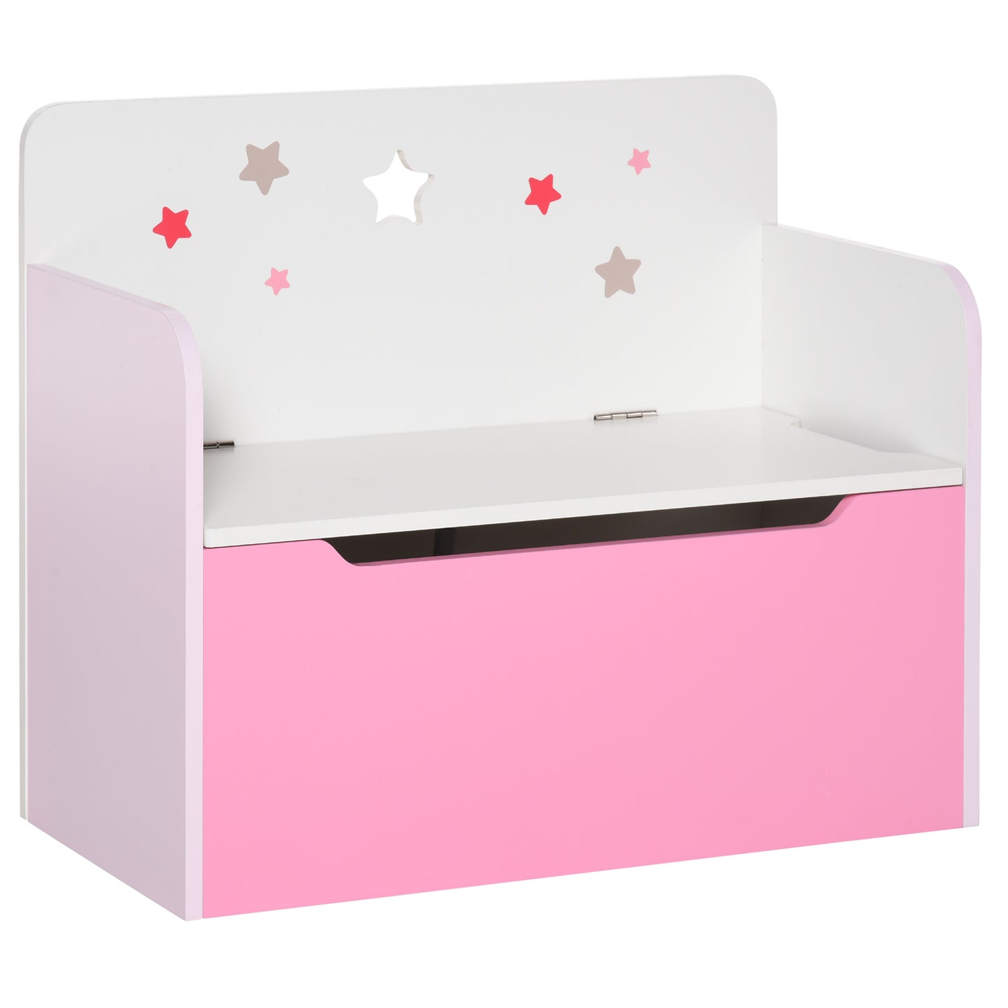 Kids Wooden Toy Box Children Storage Chest Bench Organiser Safety
