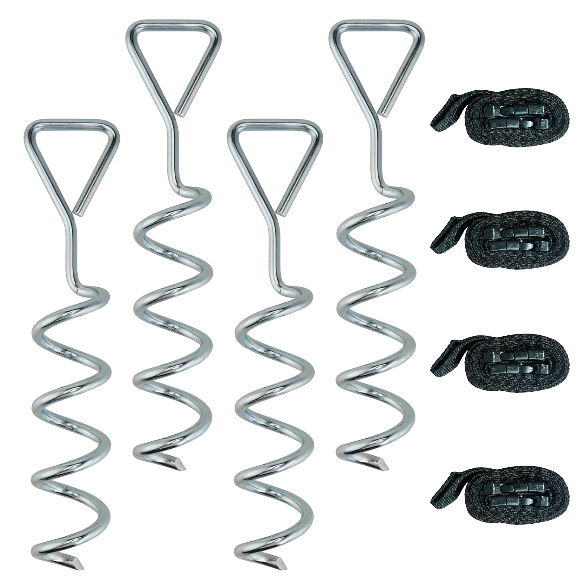 4Pcs Trampoline Anchor Kit, 32 cm Galvanised Trampoline Stakes