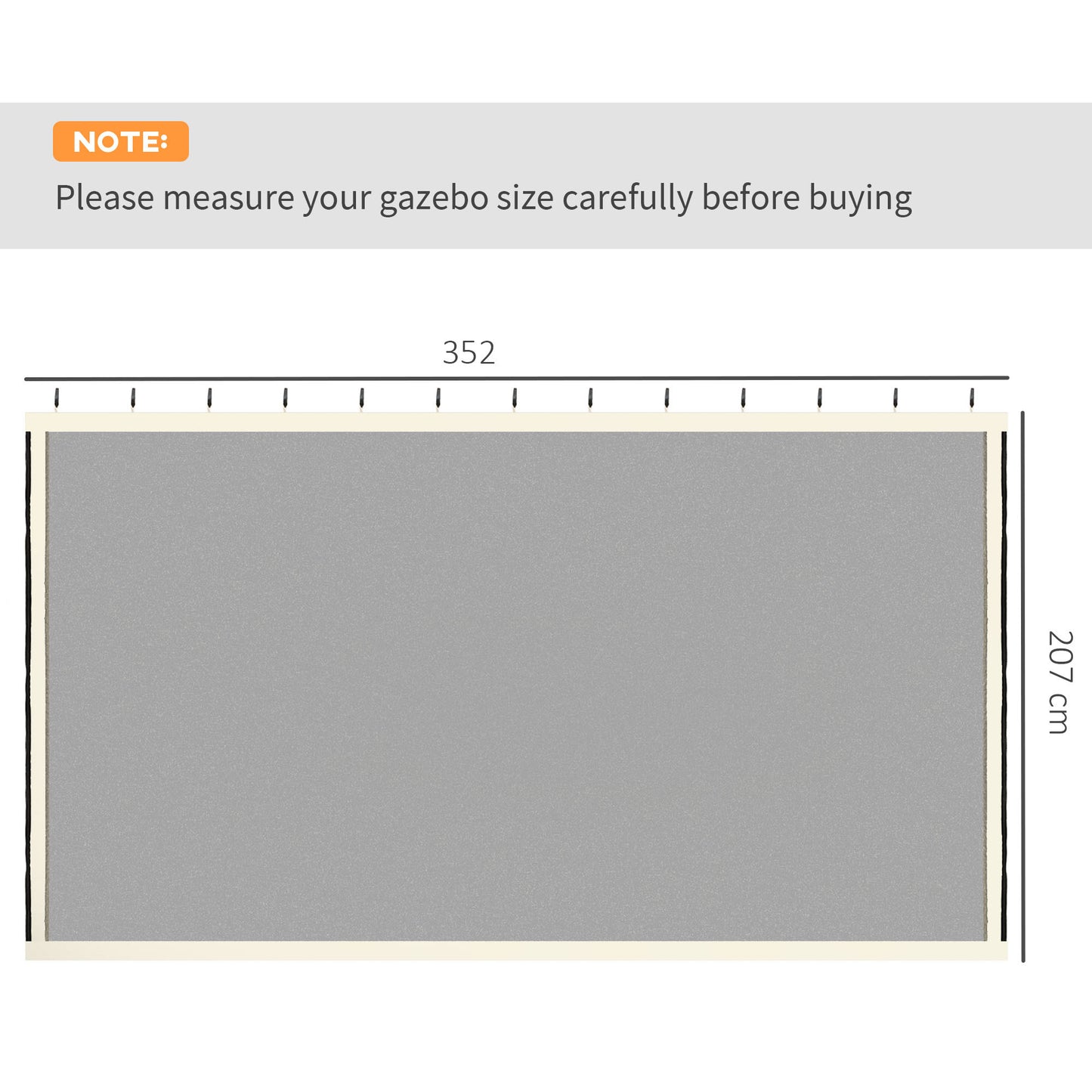 352 x 207cm Universal Replacement Mesh Sidewall Netting