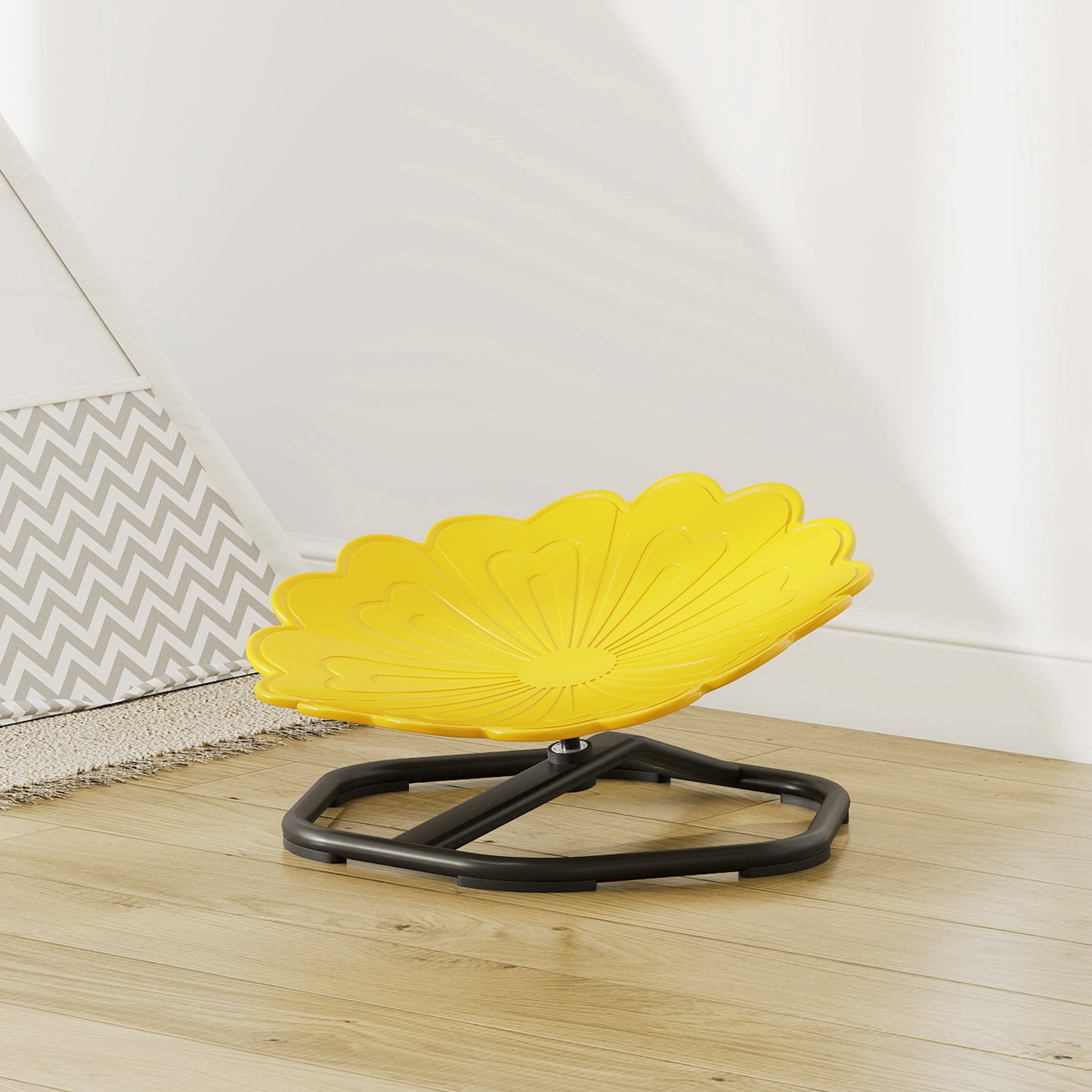 Flower-Shaped Sensory Spinning Chair with Non-Slip Base