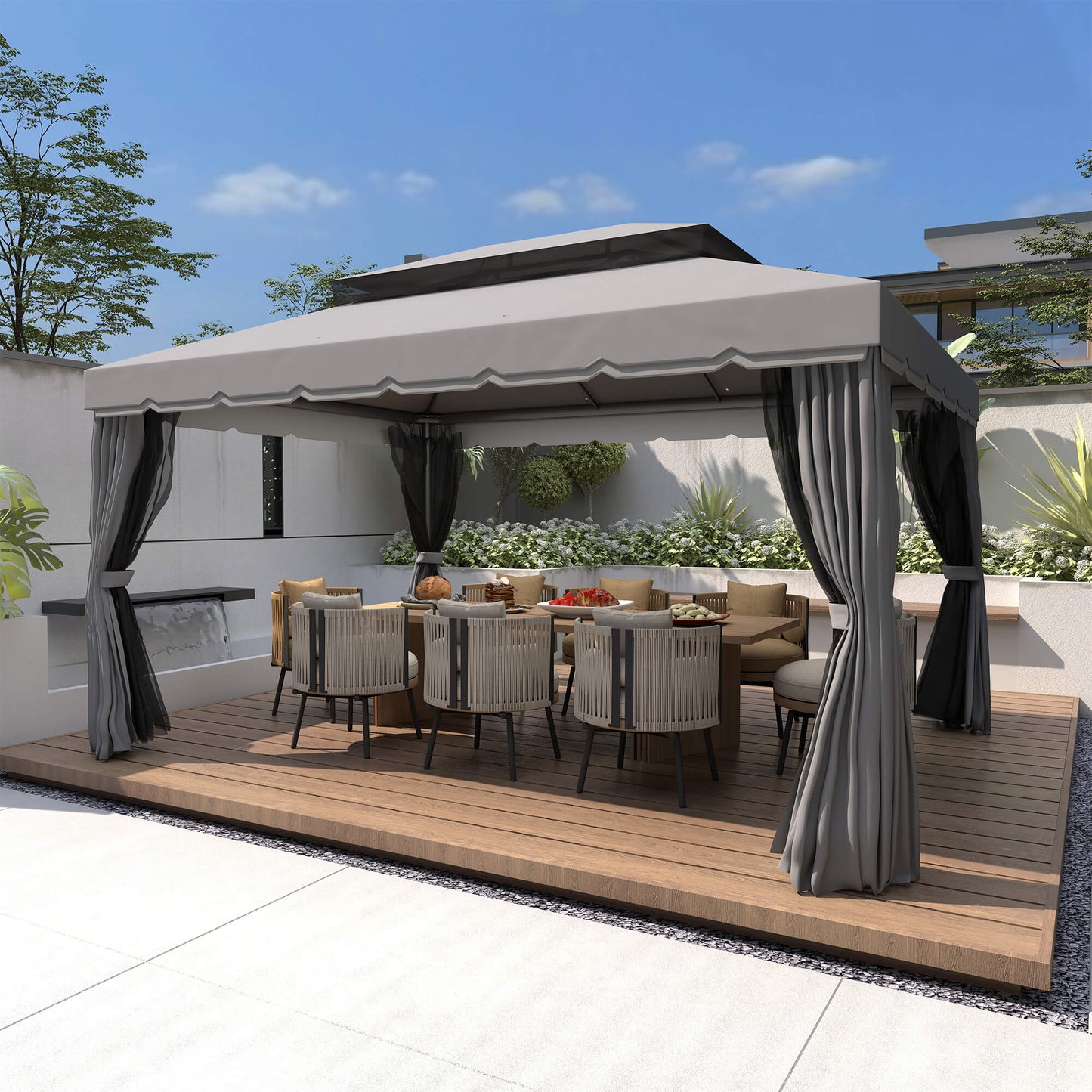 3 x 4m Aluminium Garden Gazebo
