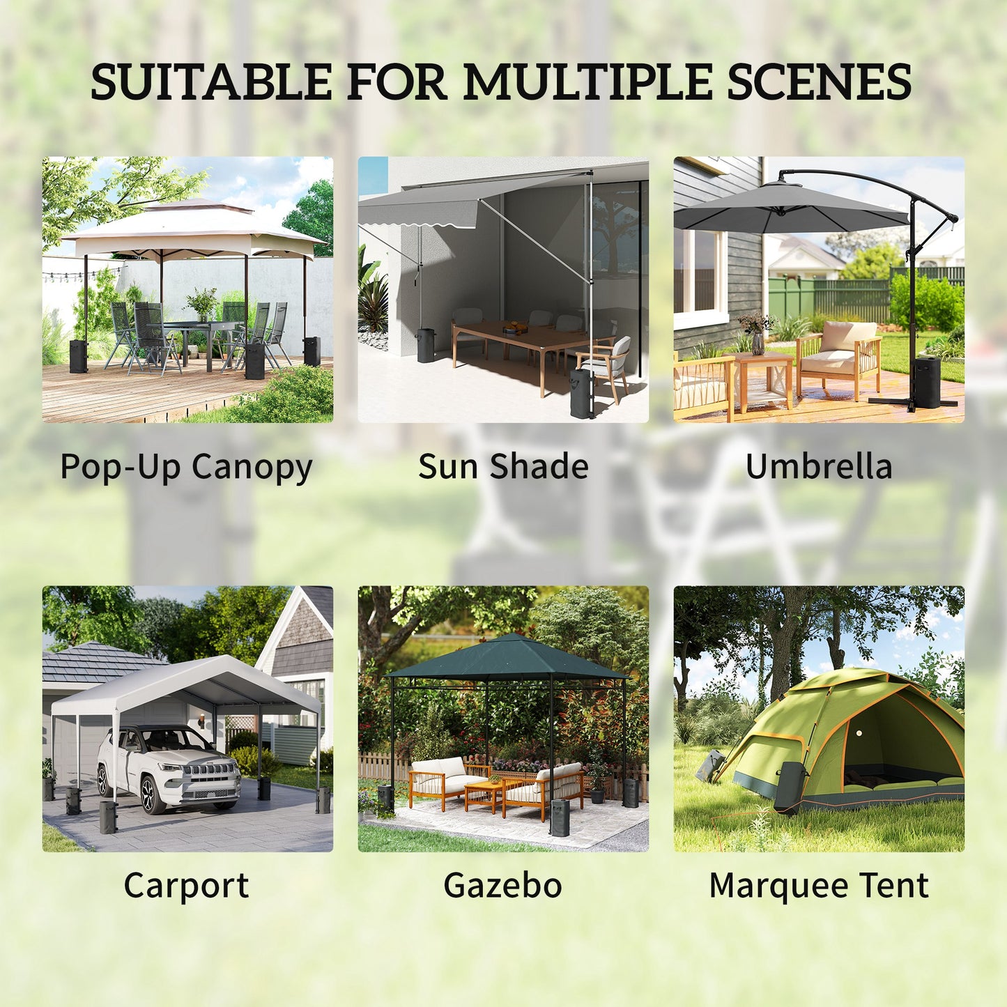 Set of 4 Heavy Duty Gazebo Weights Bags