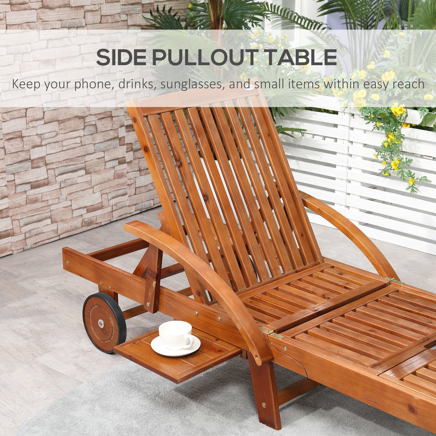 Folding Wooden Sun Lounger