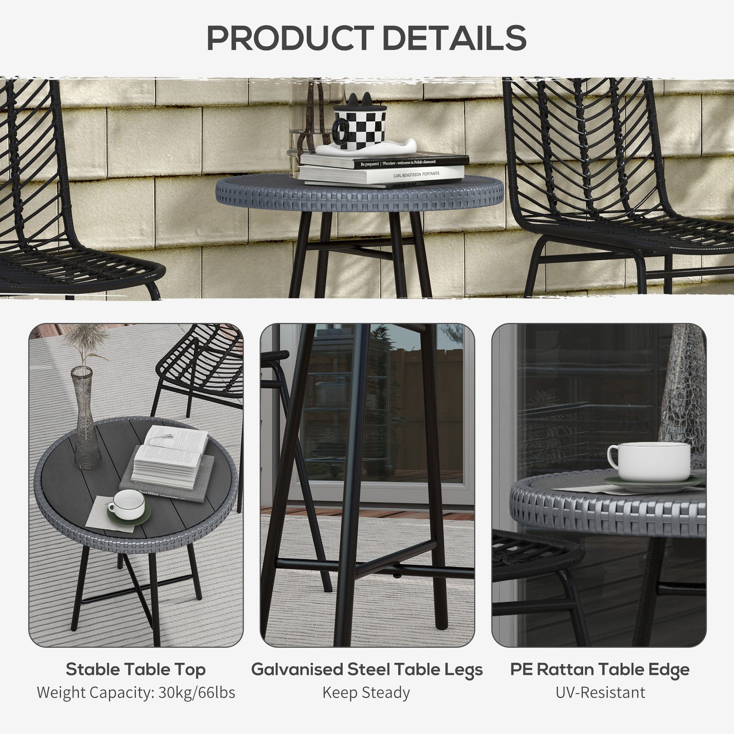 Rattan Border Outdoor Side Table
