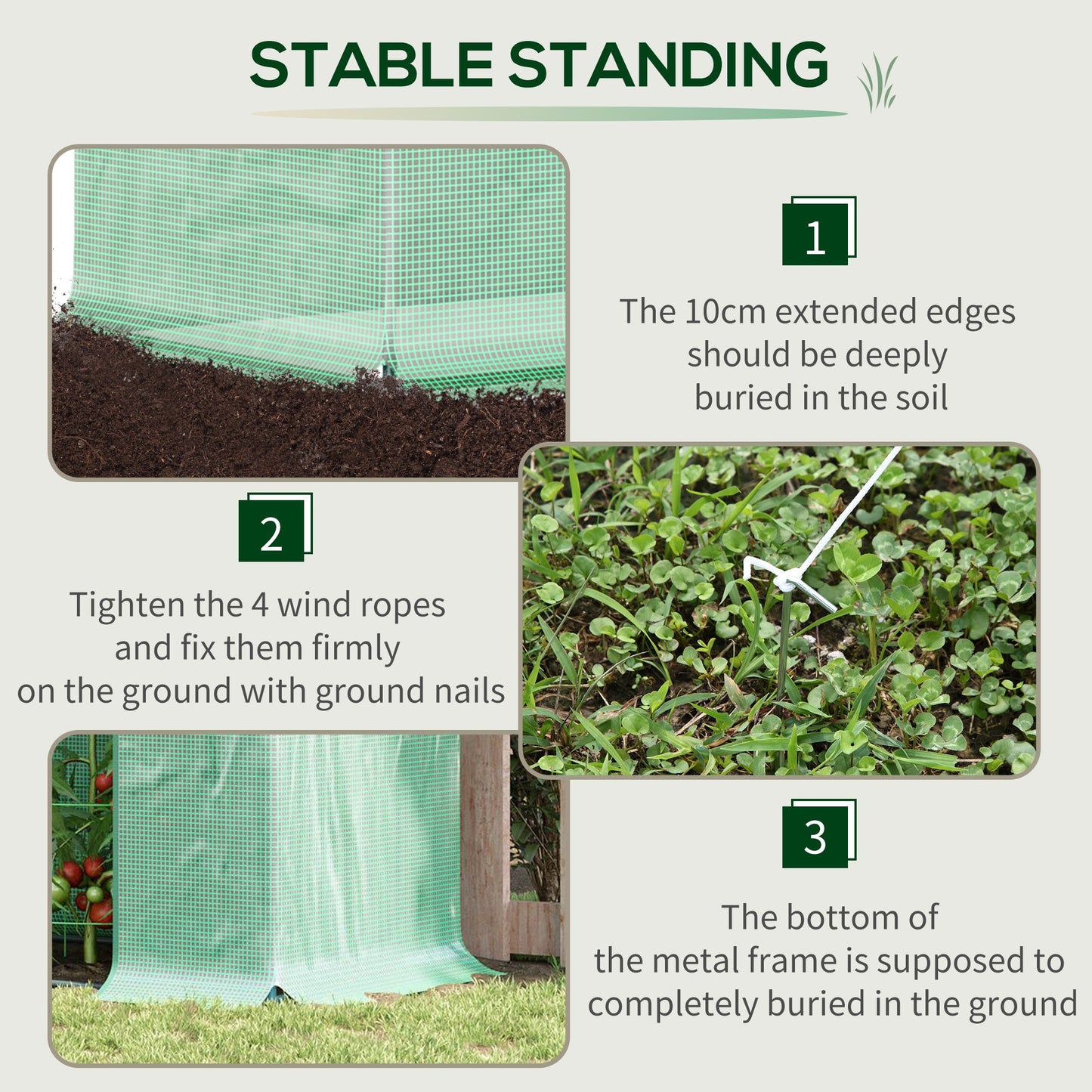 Small Walk-in Garden Greenhouse with Steel Frame
