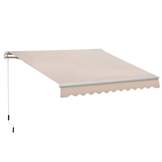 4x2.5m Manual Awning Window Door Sun Weather Shade w/ Handle