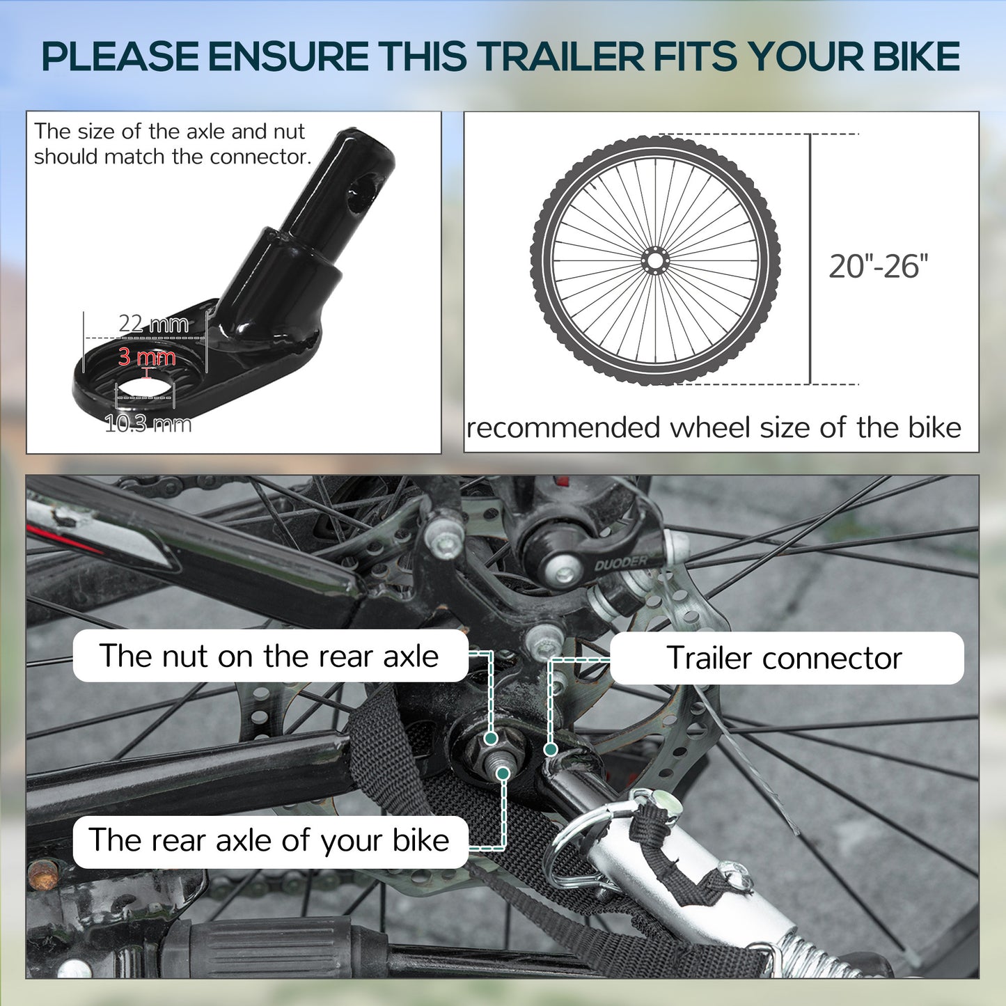 Bike Cargo Trailer in Steel Frame Extra Bicycle Storage Carrier