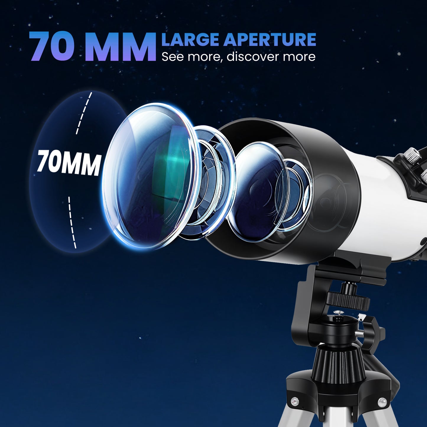 Astronomy Telescope for Adults and Beginners with 70 mm Aperture