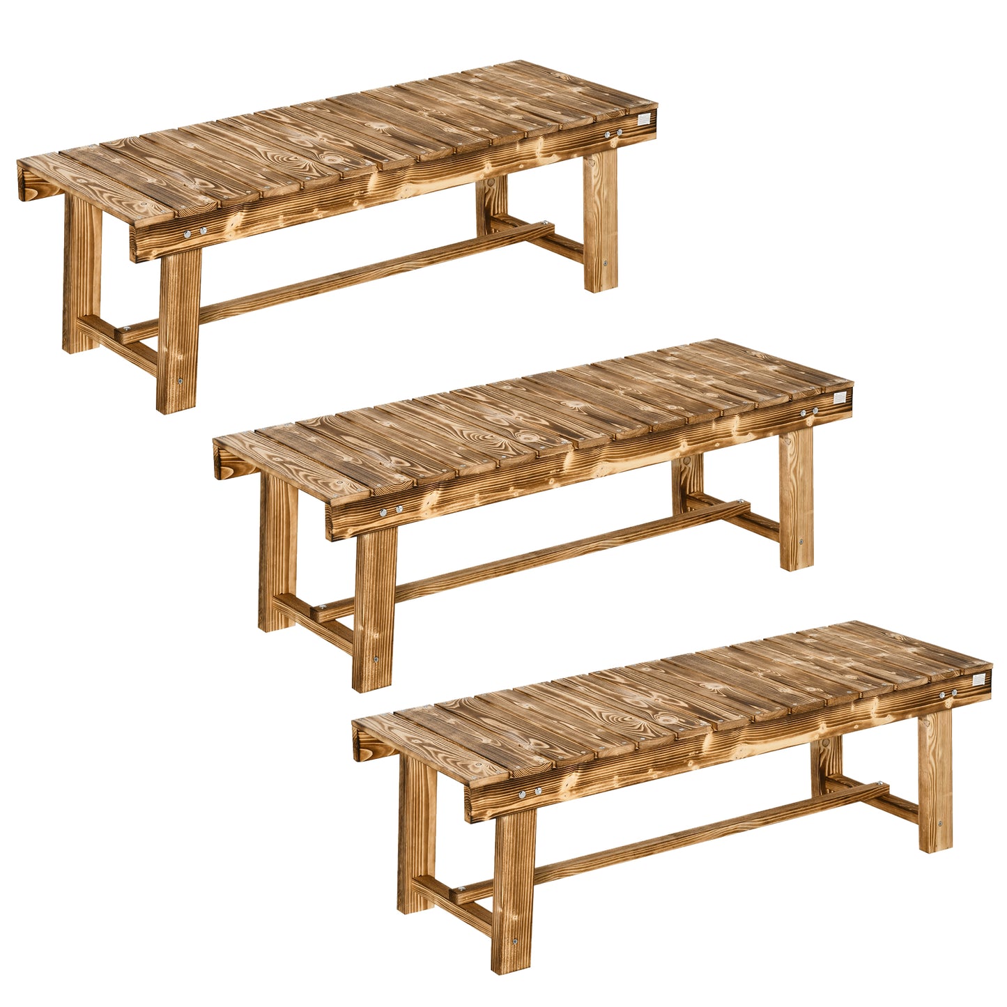 Wooden Garden Benches, 2 Seater Outdoor Benches
