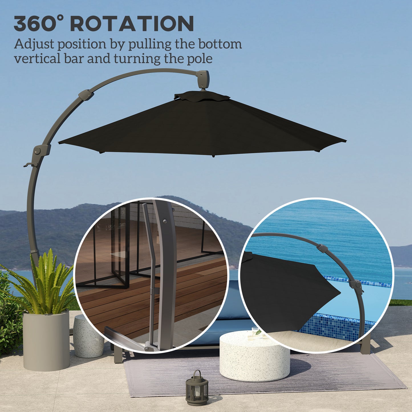 3(m) Garden Cantilever Parasol
