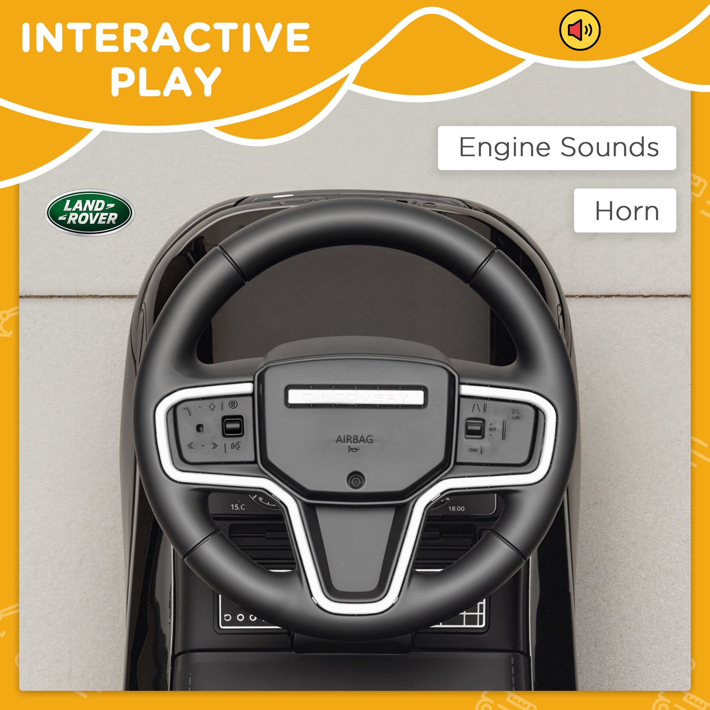 Land Rover Licensed Toddler Ride on Car with Horn, Engine Sounds