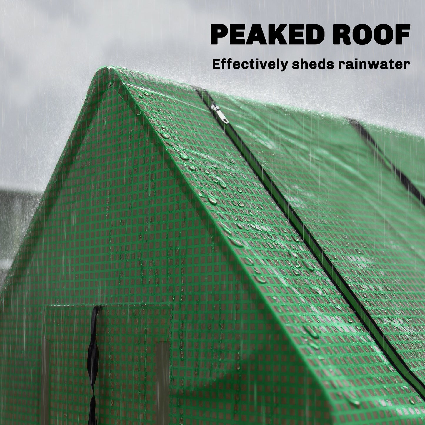 Portable Small Polytunnel, Mini Greenhouse with Mesh Windows
