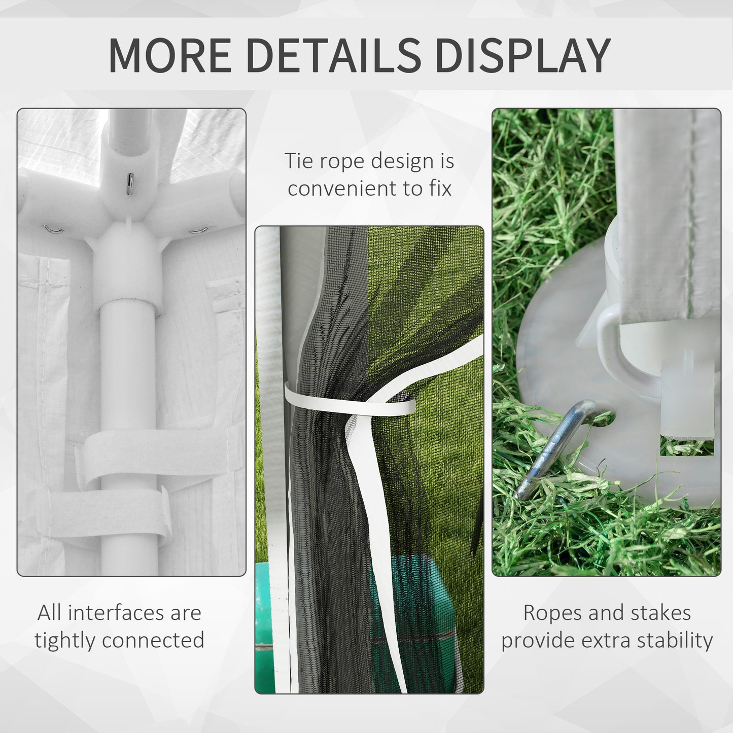 4 x 3 m Party Tent Wedding Gazebo Outdoor Waterproof PE Canopy Shade