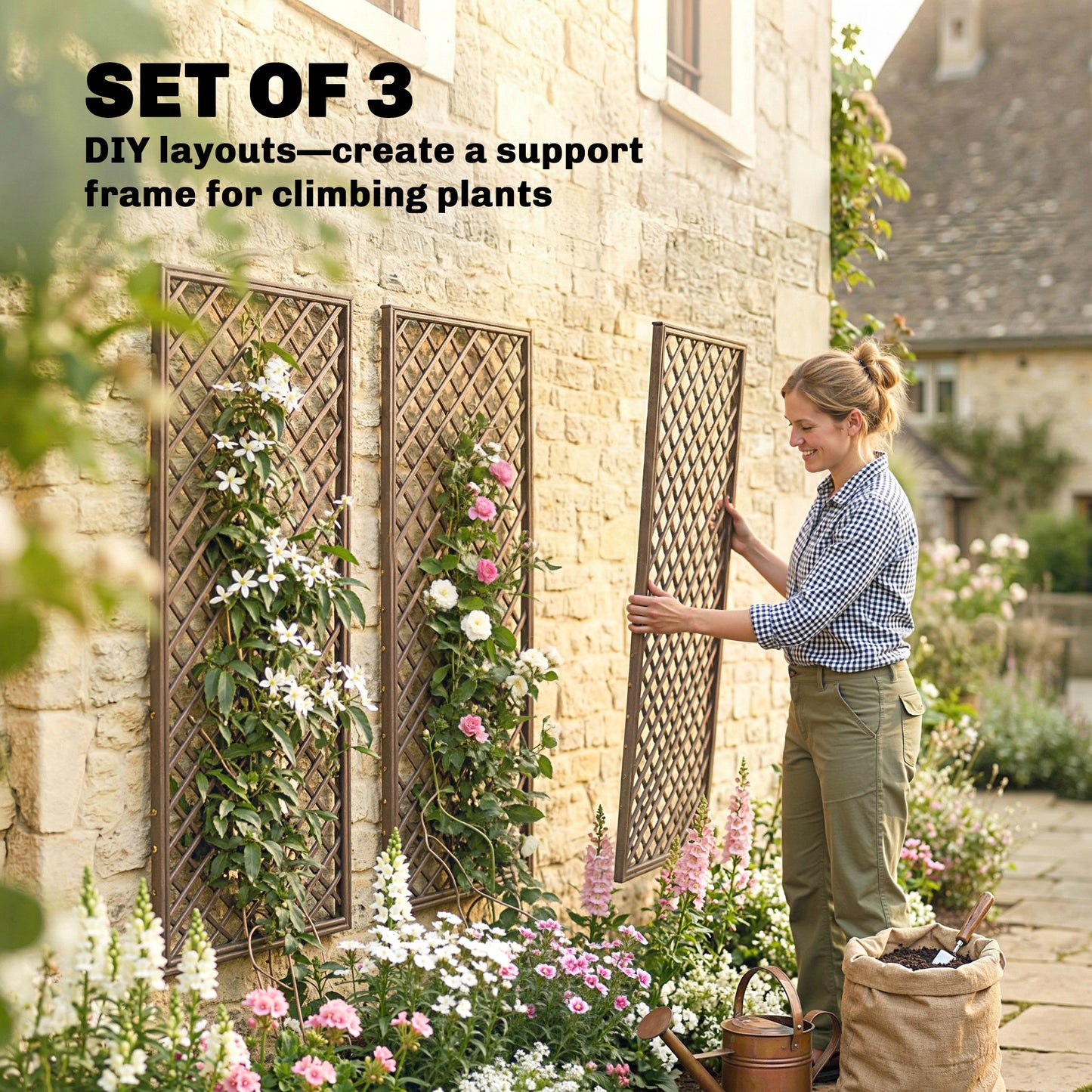 Garden Trellis, Decorative Trellis Panels for Climbing Outdoor Plants