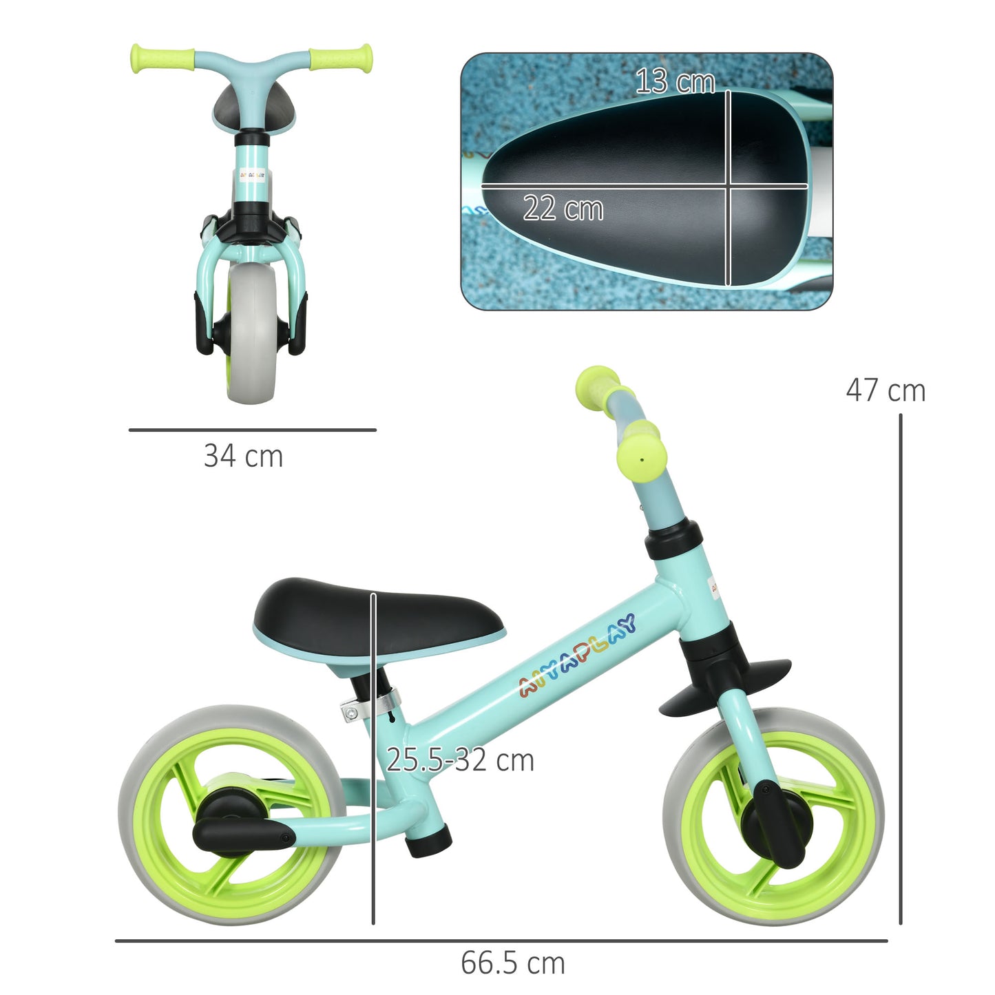 8" Balance Bike, Lightweight Training Bike for Children