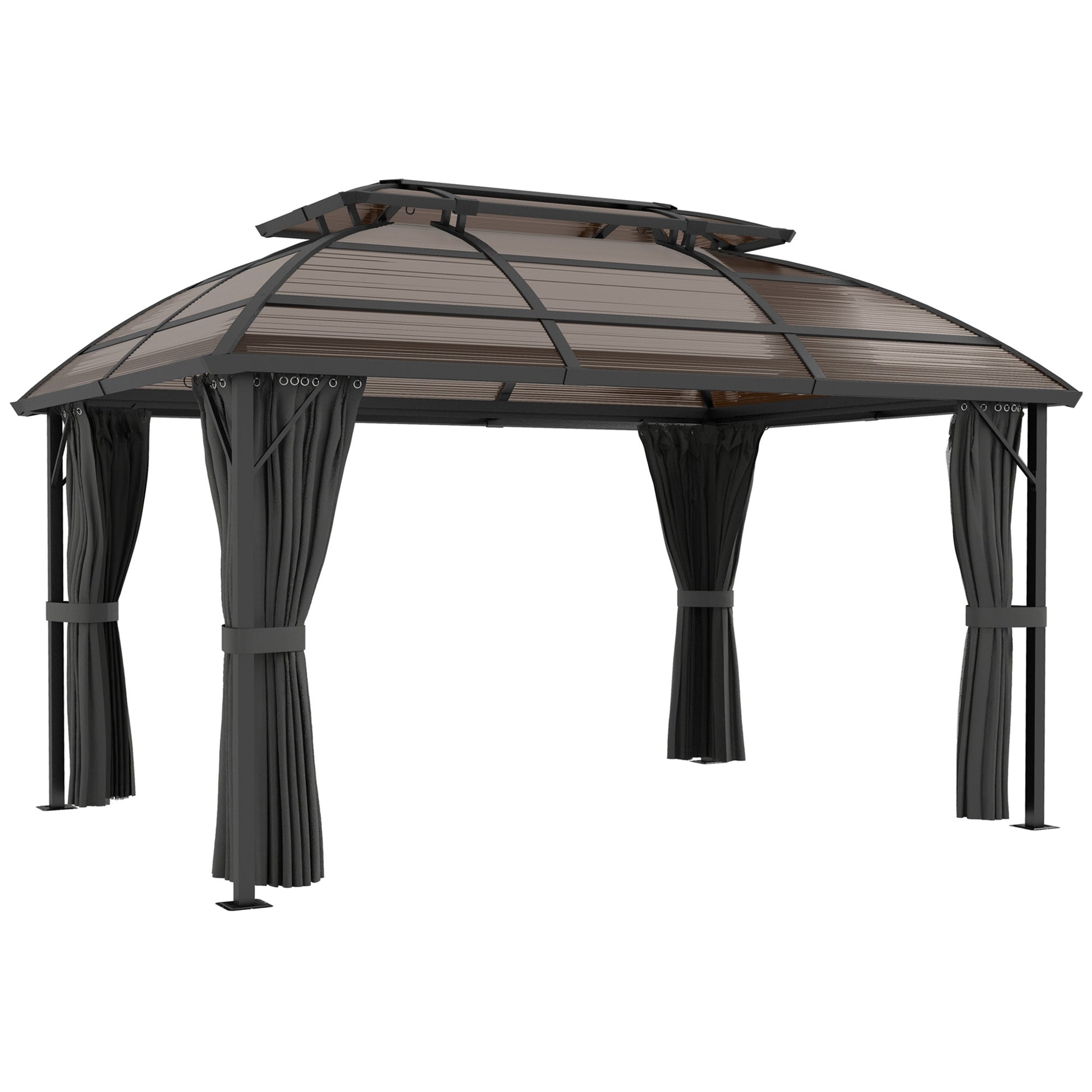 4 x 3m Aluminium Frame Hard Gazebo, with Accessories