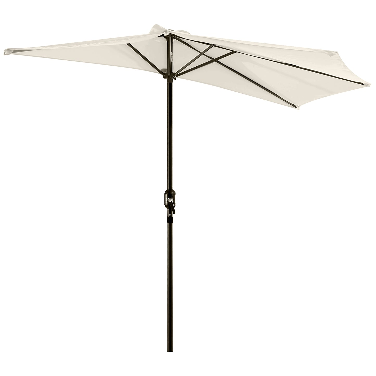 3(m) Half Parasol, Semi Round Umbrella with Metal Frame