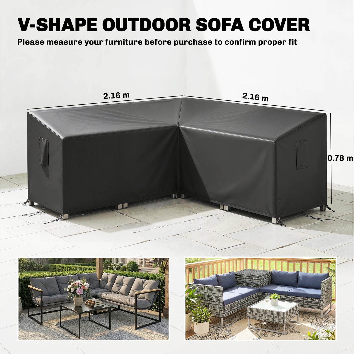 V-Shaped Patio Furniture Cover