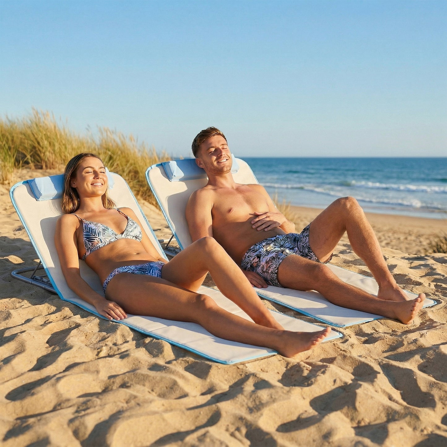 Set of 2 Foldable Garden Beach Chair Mat