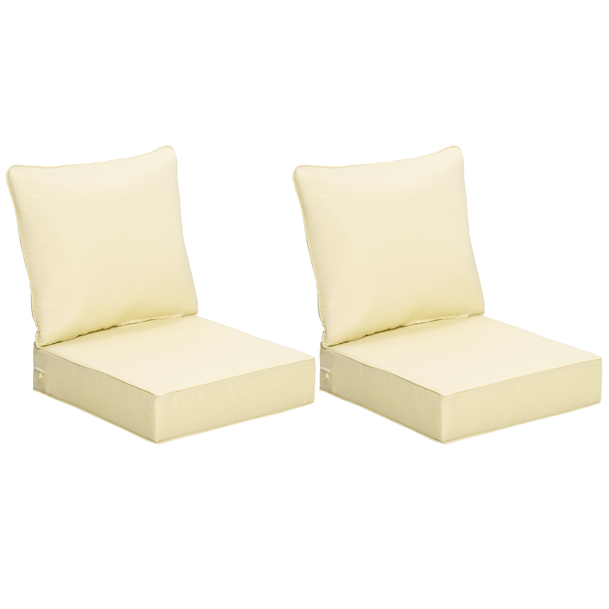 4 Pieces Outdoor Seat and Back Cushion Set Patio Deep Seating Chair