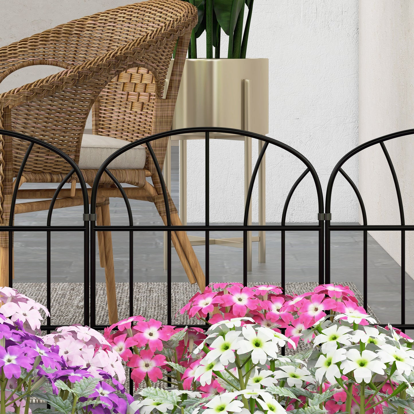 Metal Decorative Outdoor Picket Fence Panels