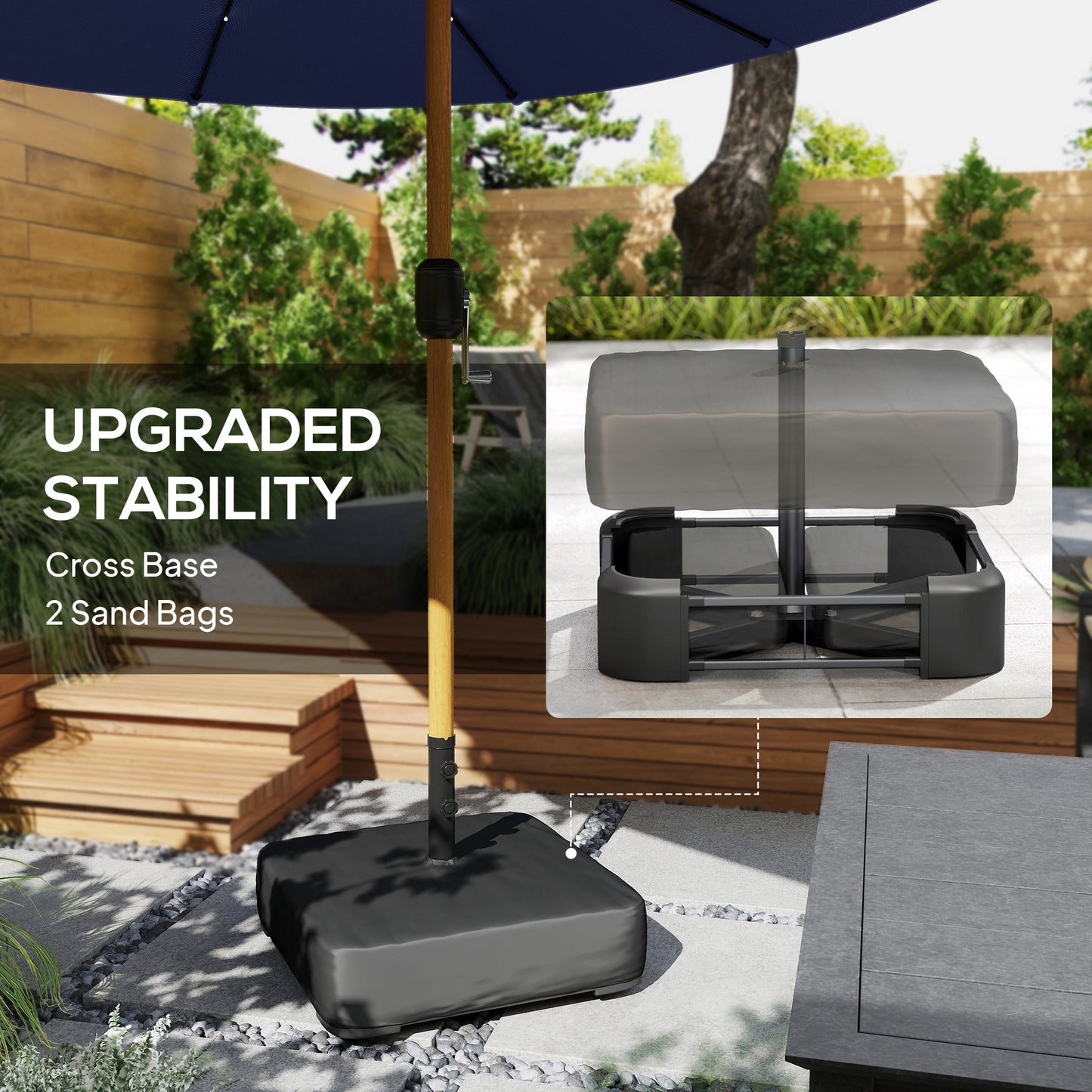 Double Sided Garden Parasol