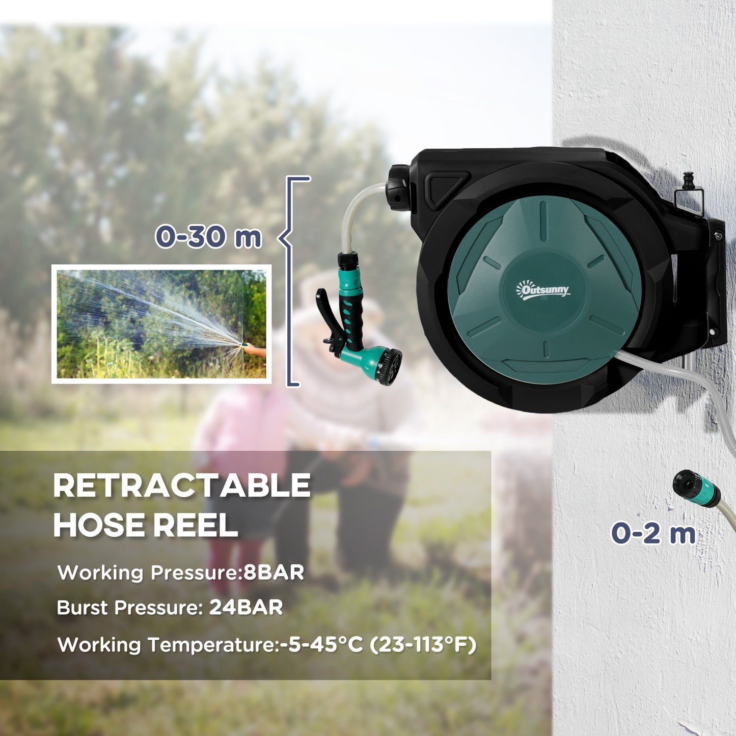 Retractable Hose Reel Wall Mounted