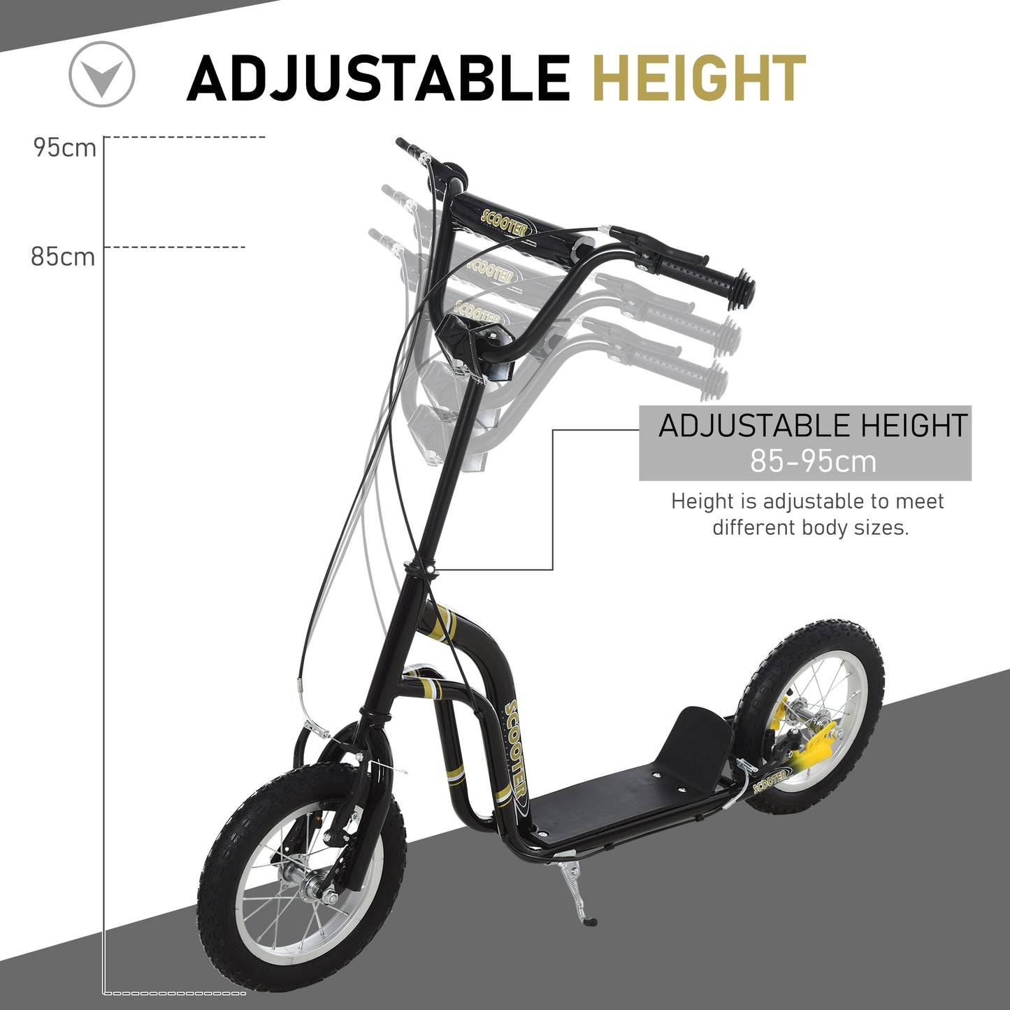 Teen Kids Stunt Scooter w/ Adjustable Handlebar