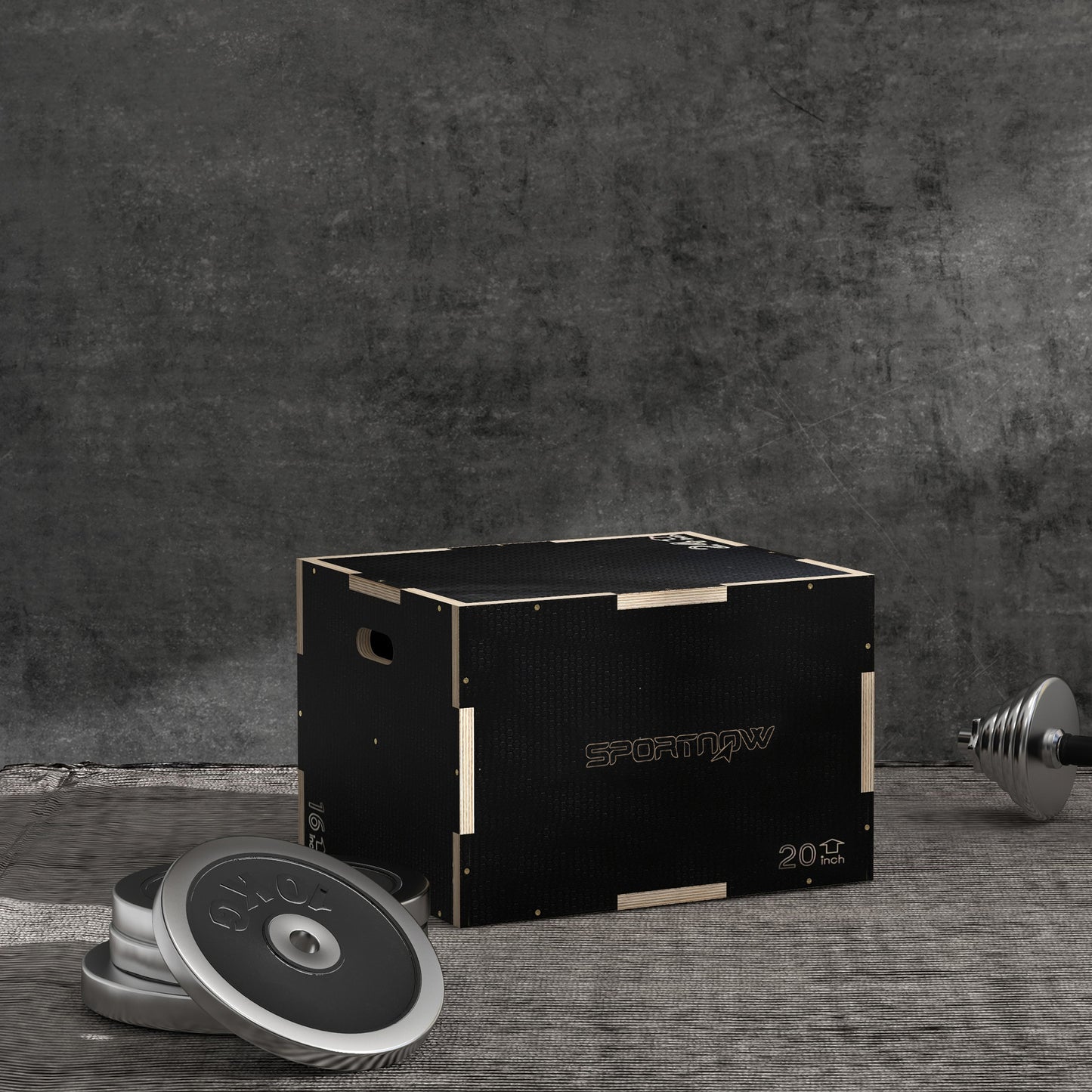 Multi-Faceted Jump Box, Wooden Step Up Box, for Home, Gym, Exercise (2)