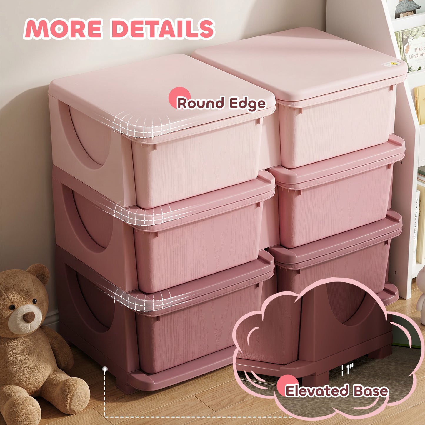 Kids Storage Unit, with Six Drawers