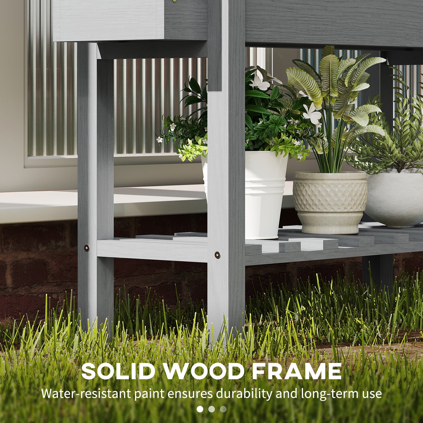 Wooden Two-Tier Raised Planter