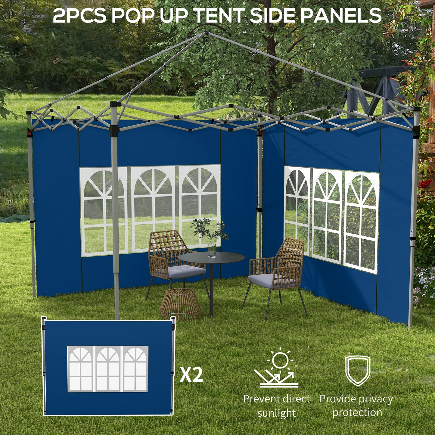 Set of 2 Gazebo Side Panels