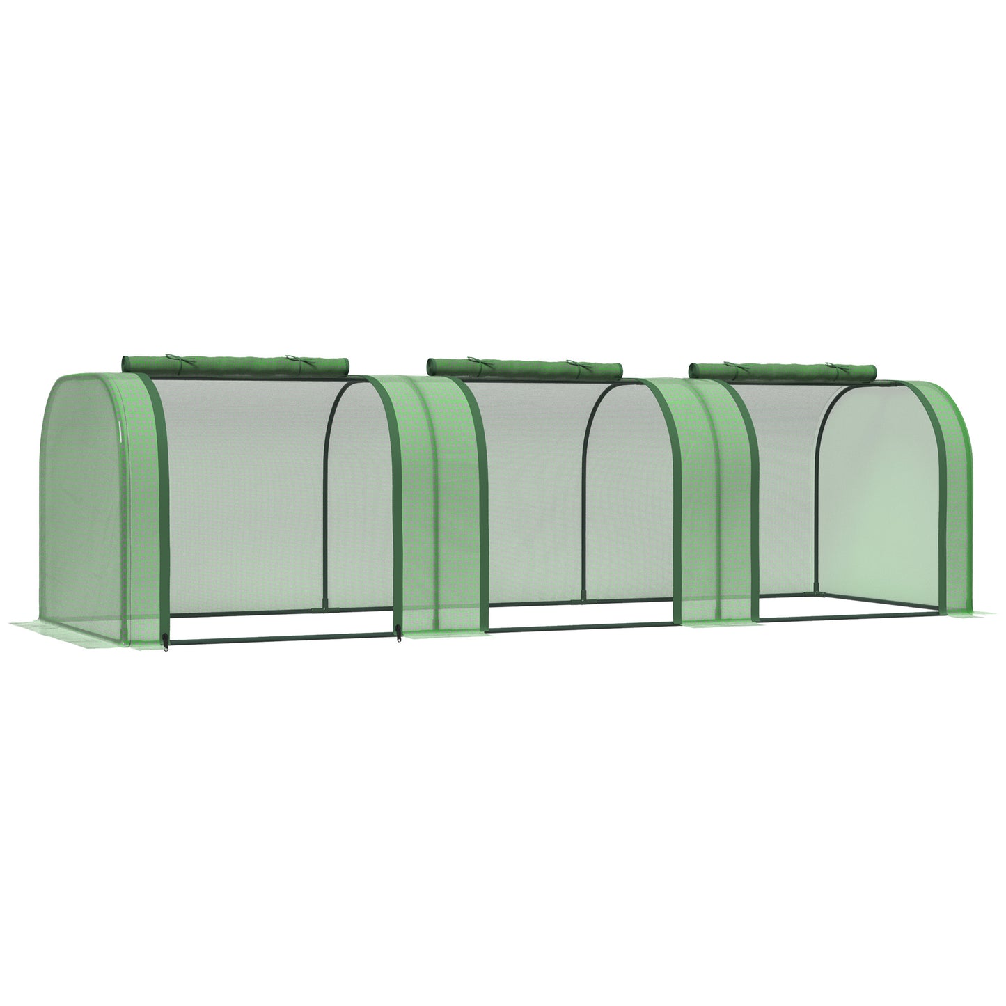 Mini Greenhouse, Small Polytunnel Green House with Zipped Doors (2)