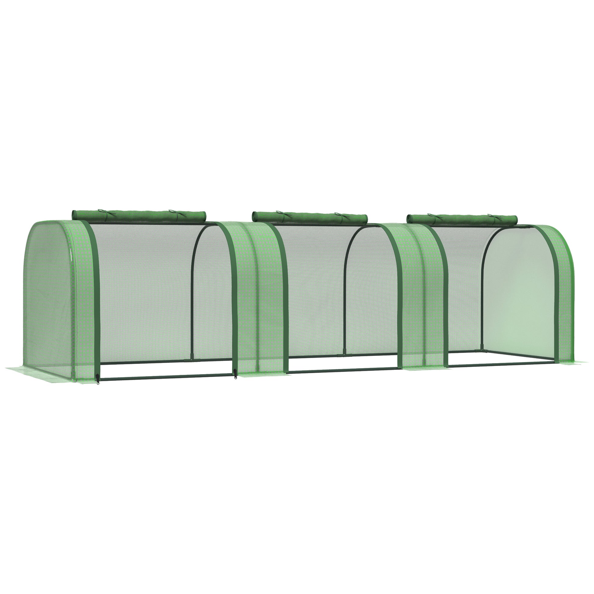 Mini Greenhouse, Small Polytunnel Green House with Zipped Doors (2)